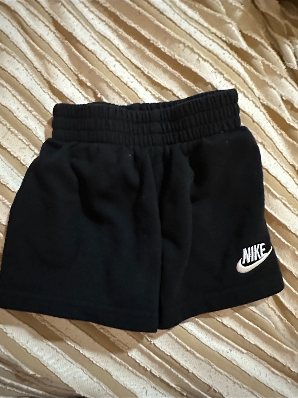 Nike Kids Black Shorts with White Logo